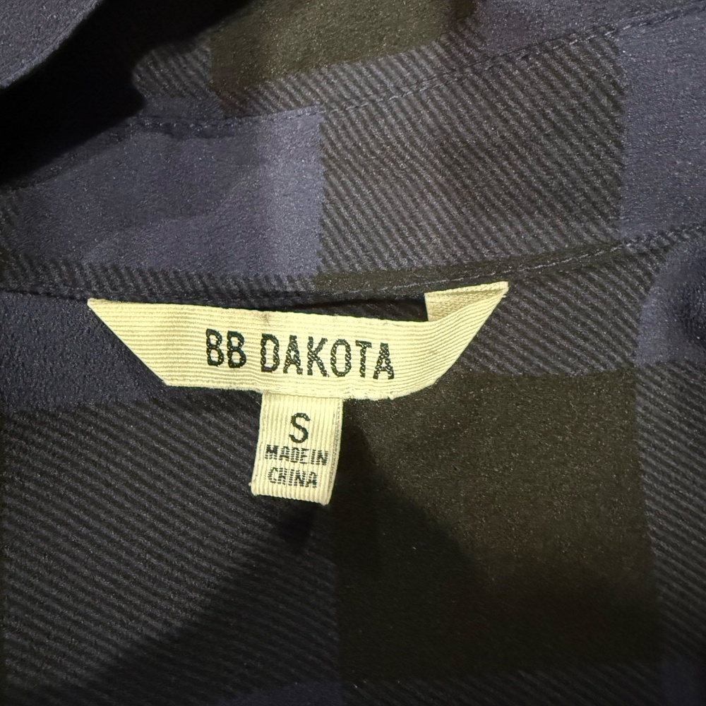 BB Dakota Buffalo Plaid Shirt Dress Long Sleeve - Picture 4 of 5